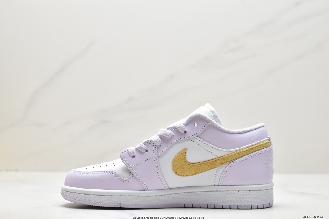 150 原厂级别 Air Jordan 1 Low 白紫黄 官方同步新色DC0774-501