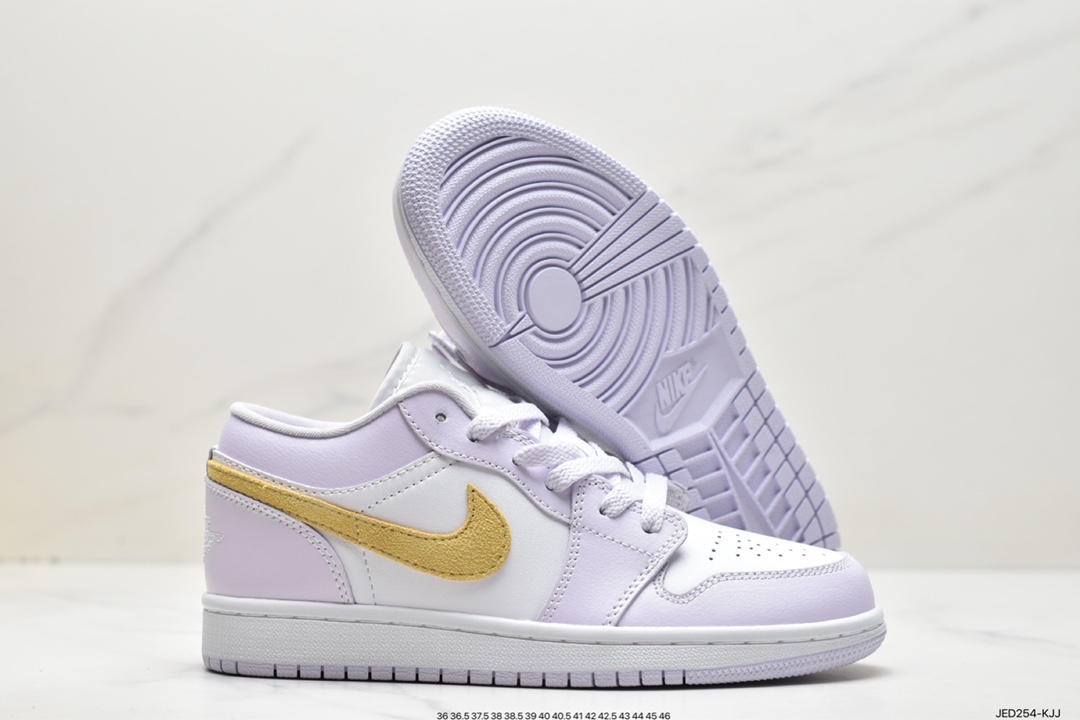 150 原厂级别 Air Jordan 1 Low 白紫黄 官方同步新色DC0774-501