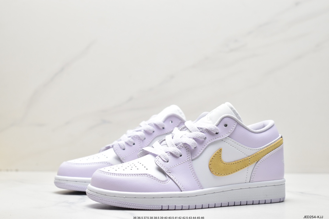 150 原厂级别 Air Jordan 1 Low 白紫黄 官方同步新色DC0774-501