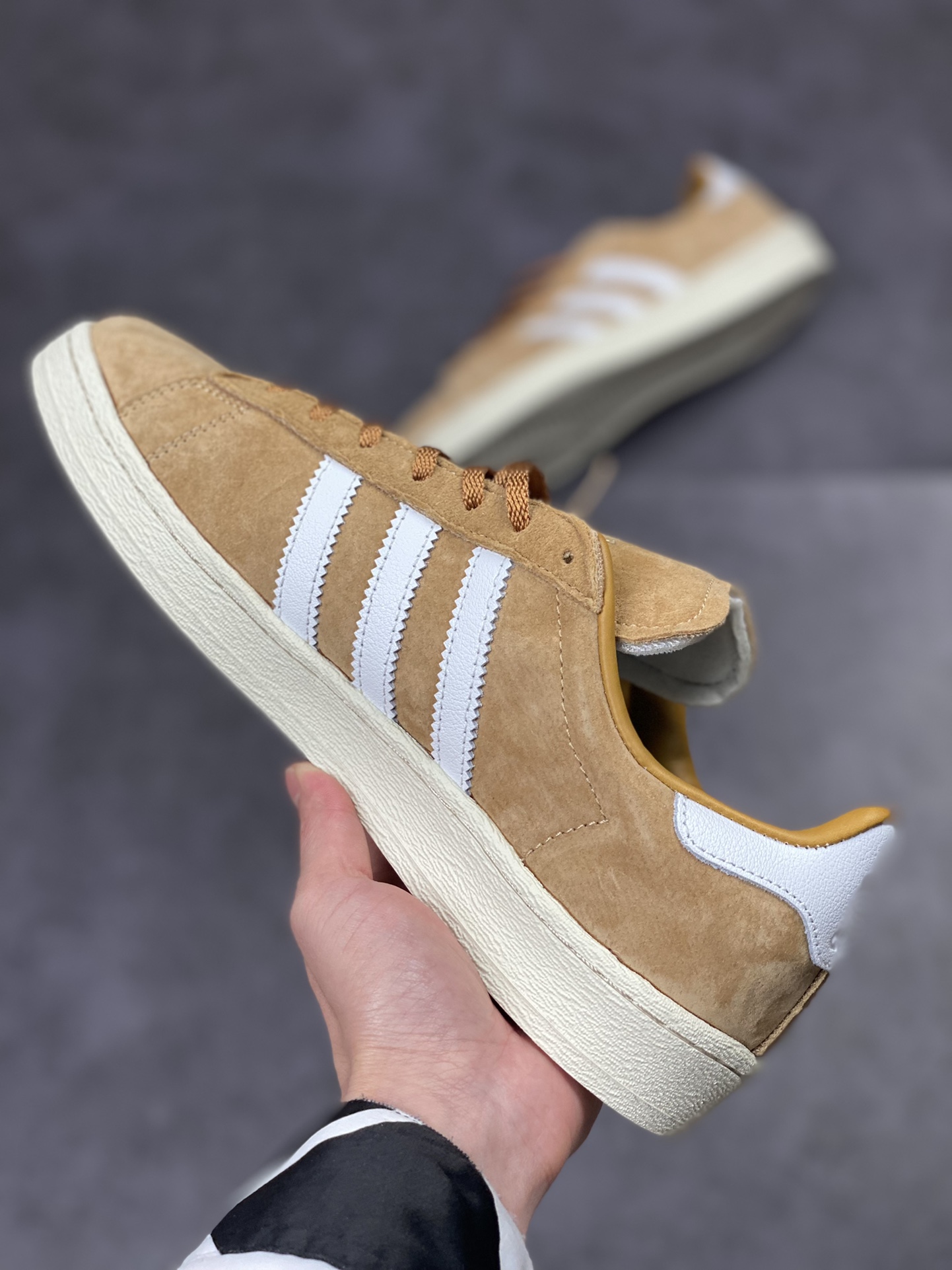 Overseas channel version original box original label Adidas Campus 80S clover campus casual sneakers ID7317