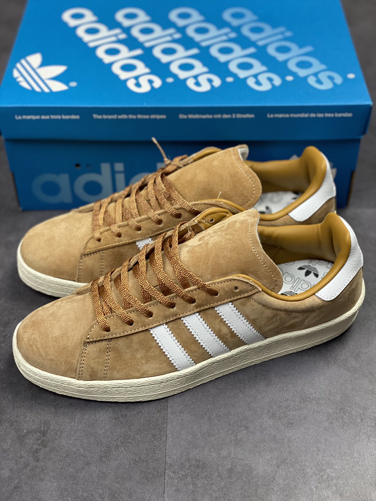 Overseas channel version original box original label Adidas Campus 80S clover campus casual sneakers ID7317