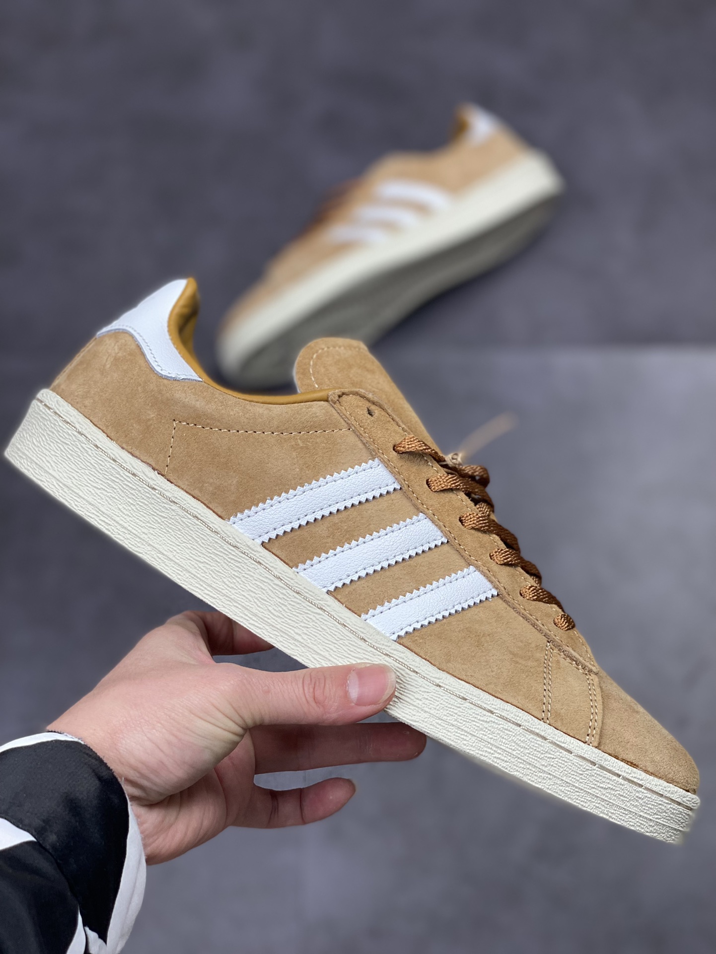 Overseas channel version original box original label Adidas Campus 80S clover campus casual sneakers ID7317