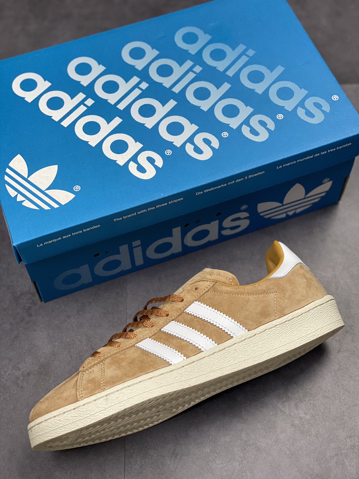 Overseas channel version original box original label Adidas Campus 80S clover campus casual sneakers ID7317