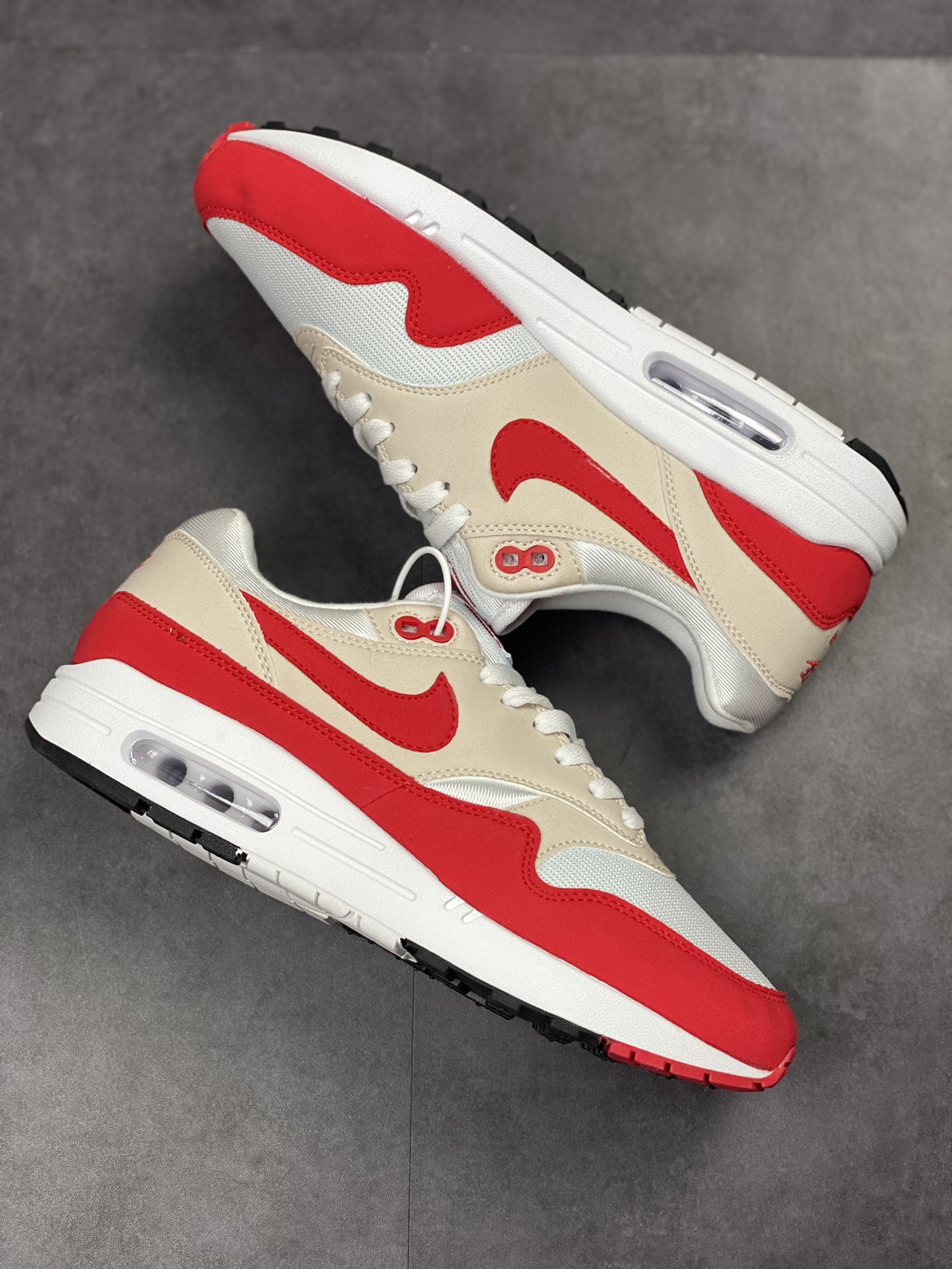 230 Nike Air Max 1 S 复刻白红 复古休闲跑步鞋908375-103