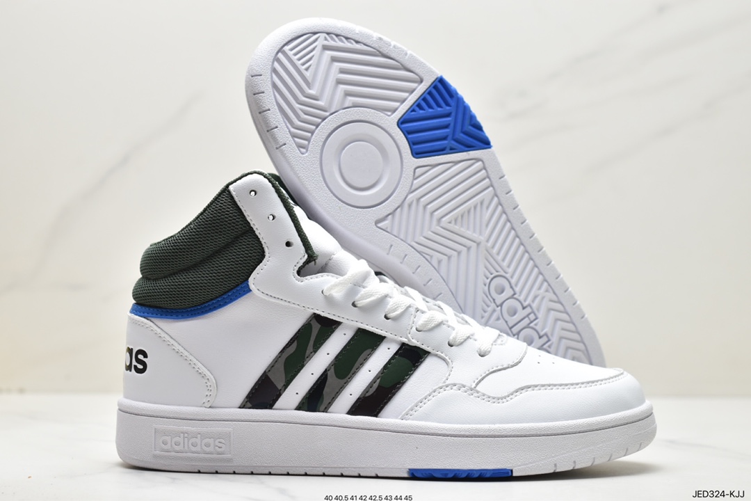 150 阿迪达斯adidad HOOPS 3.0 百搭单品网球运动休闲高帮板鞋  GY4747