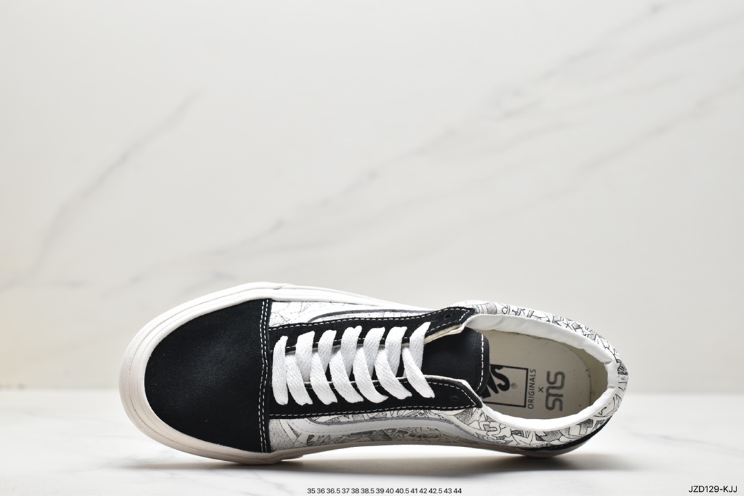 140 Vans Old Skool 36 DX 黑边米白低帮帆布鞋