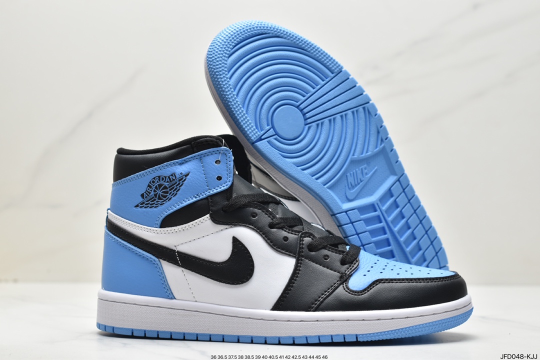 170 Air Jordan 1 High OG ”True Blue” AJ1 乔1黑蓝脚趾配色 高帮篮球鞋 DZ5485-400