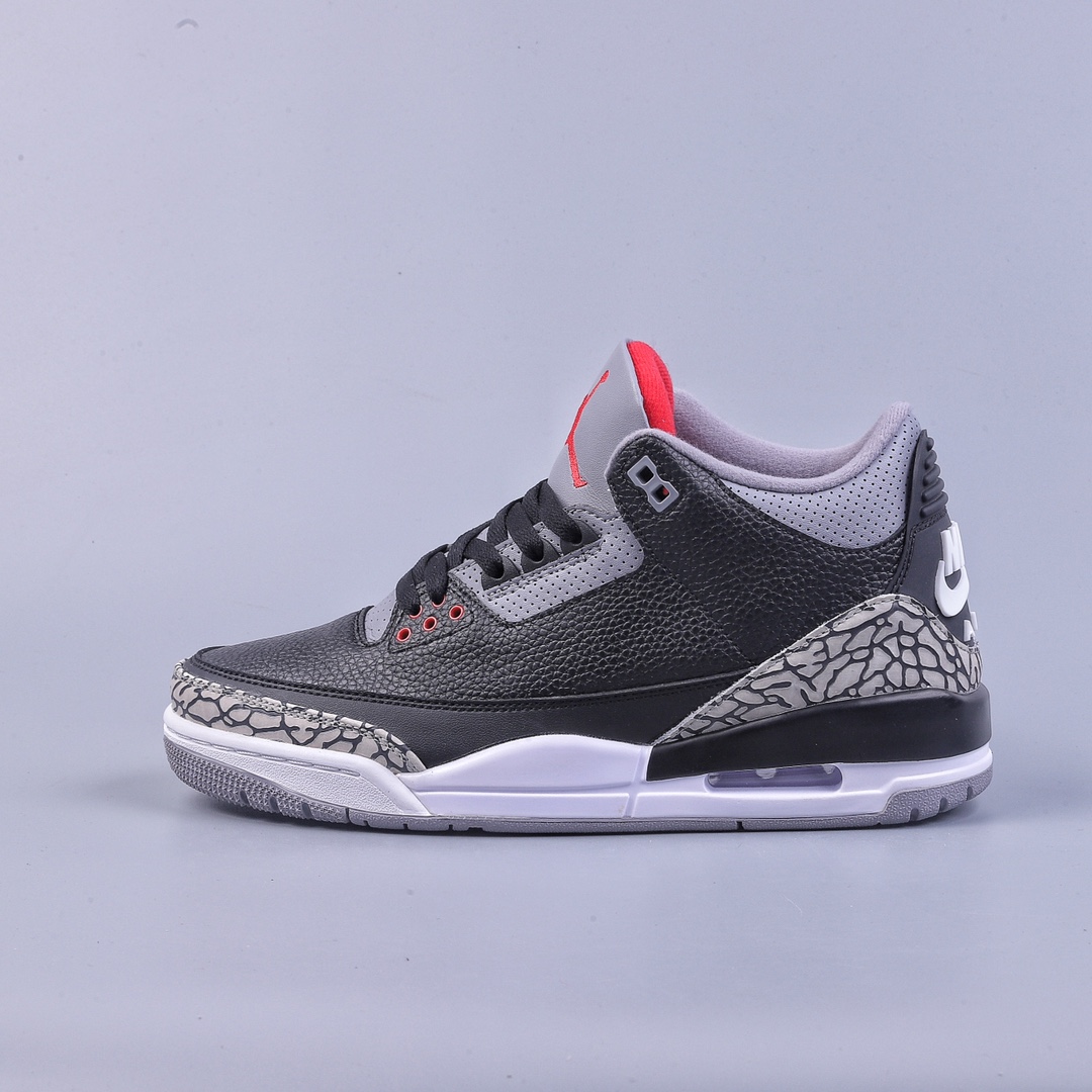 280 R Air Jordan AJ3 Retro系列 黑水泥 854262-001