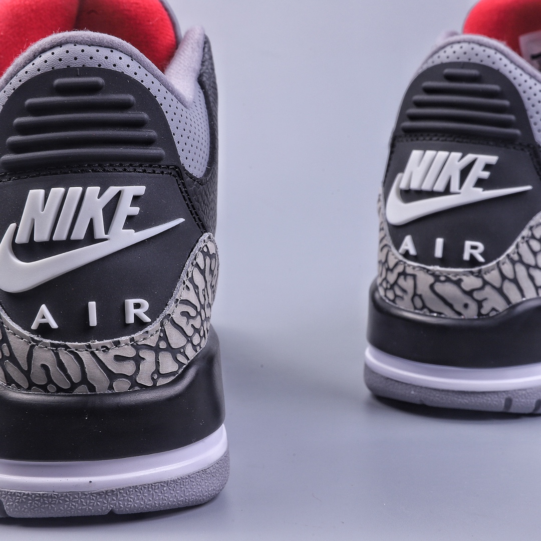 280 R Air Jordan AJ3 Retro系列 黑水泥 854262-001