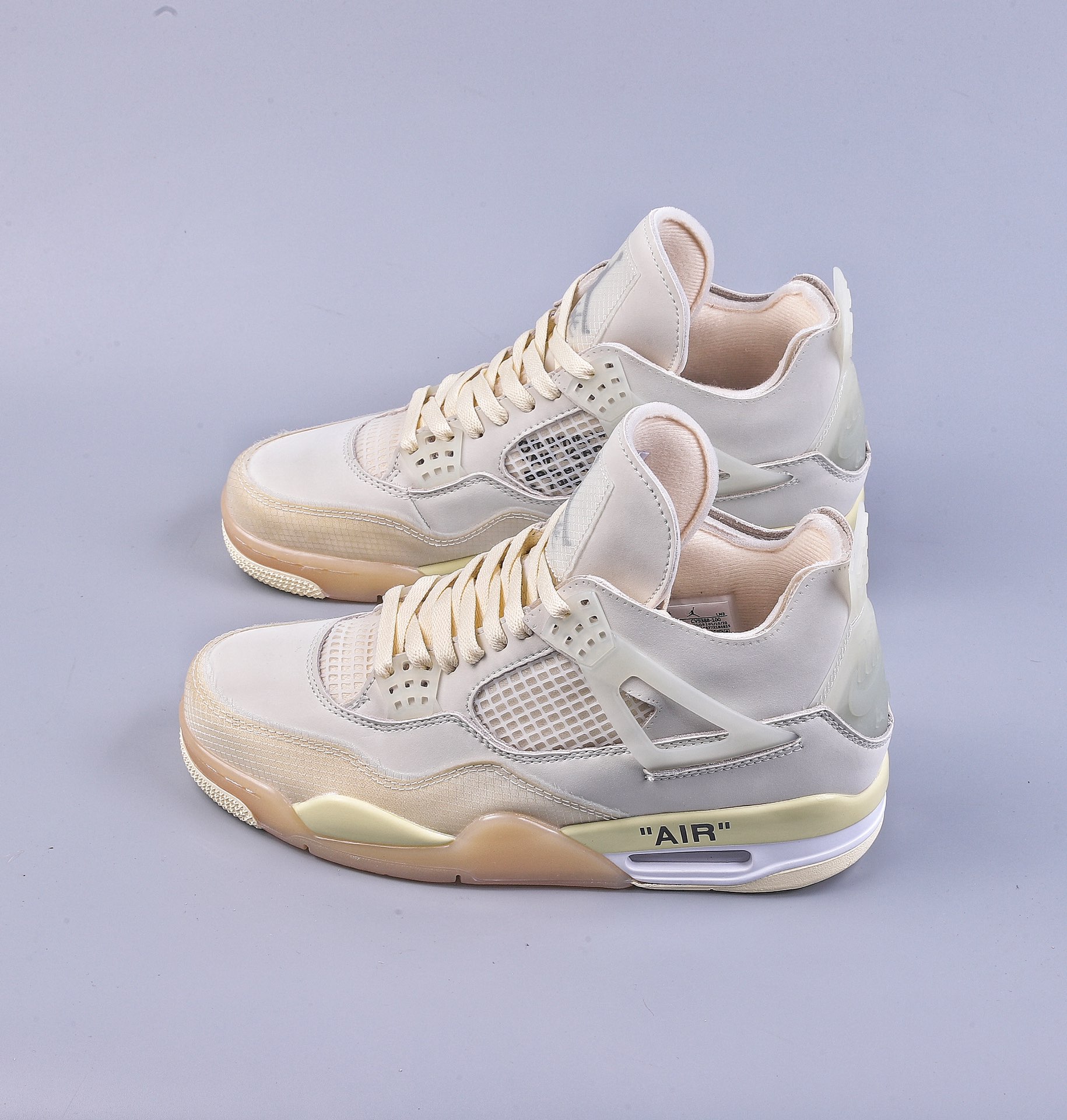 300 R Off-White x Air Jordan AJ4 Retro'Cream/Sail'“OW联名 白帆” CV9388-100