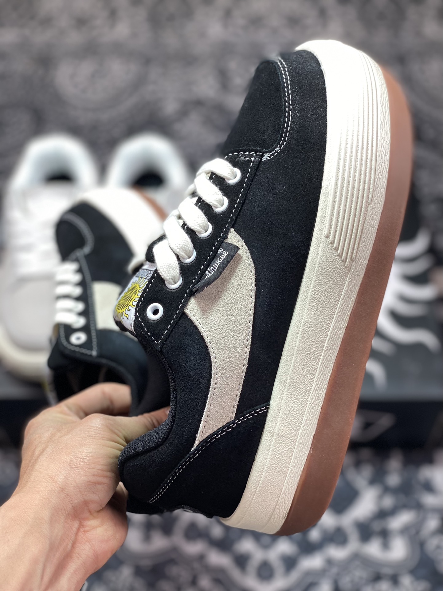 Original level Northwave Espresso Suede black and white retro non-slip wear-resistant thick bottom bread shoes