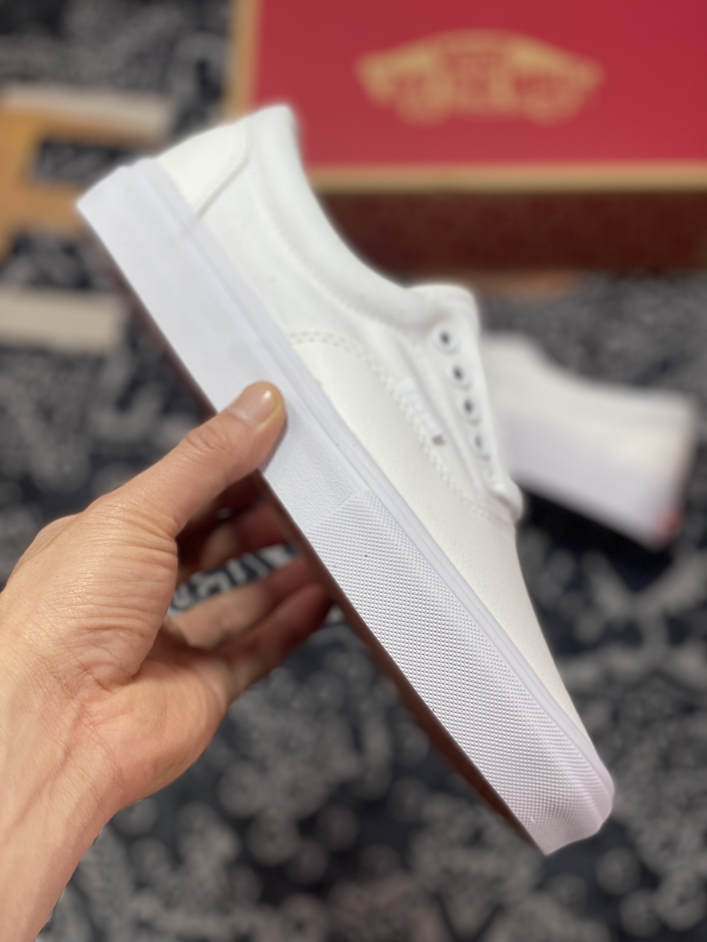 Vans Era Leather Skate small white shoes classic Era shoe shape with white canvas and leather splicing shoe body VN0A5FC9WWW