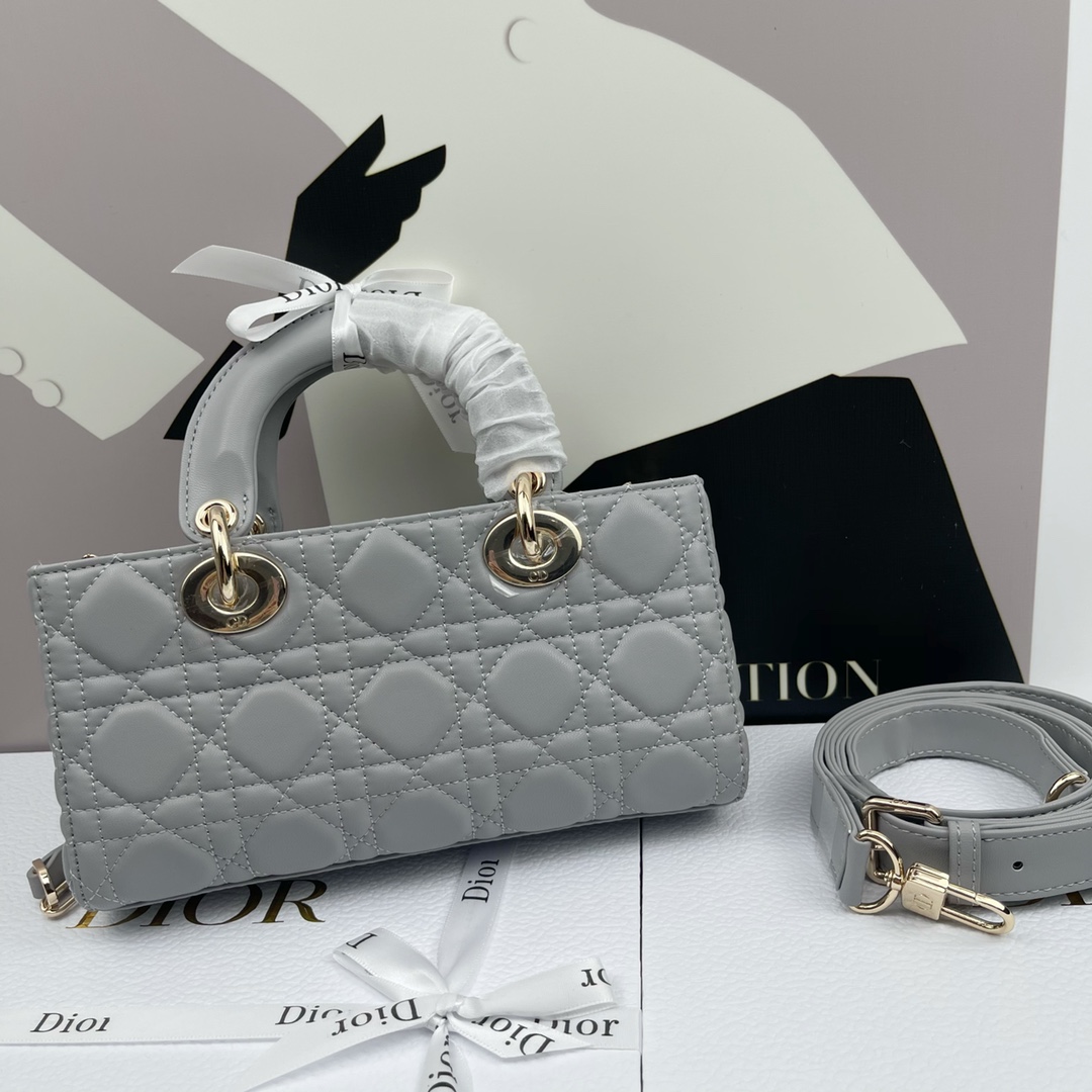 Dior Lady D-Joy Gray 22cm shoulder everyday