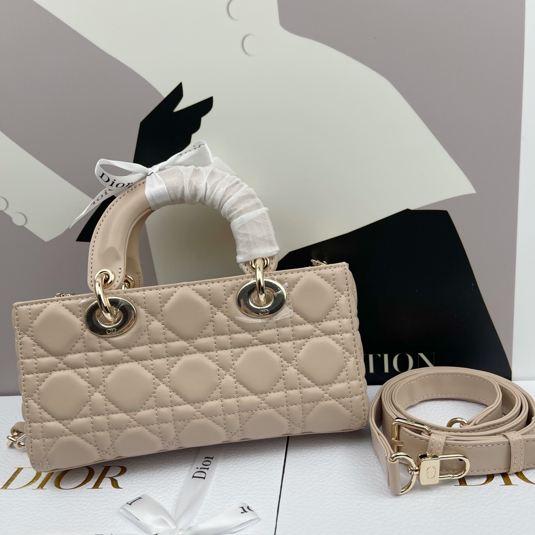 Dior Lady D-Joy Pink Beige 22cm shoulder everyday