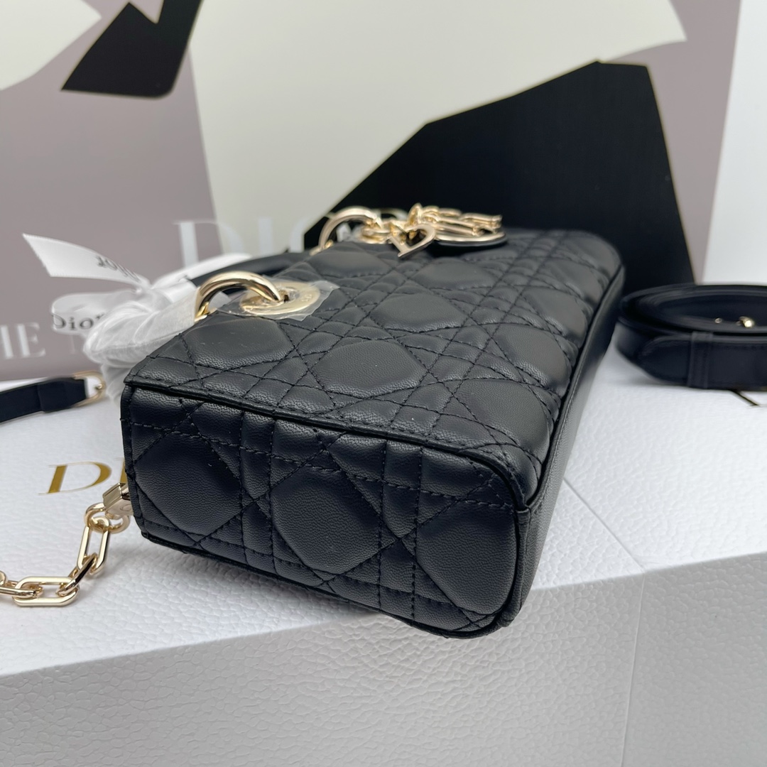 Dior Lady D-Joy Black 22cm shoulder everyday