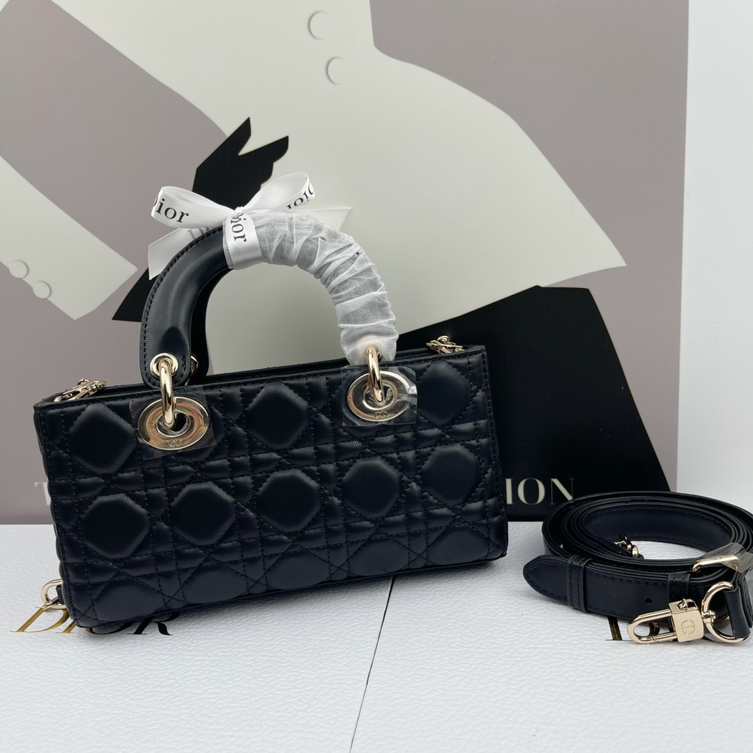 Dior Lady D-Joy Black 22cm shoulder everyday
