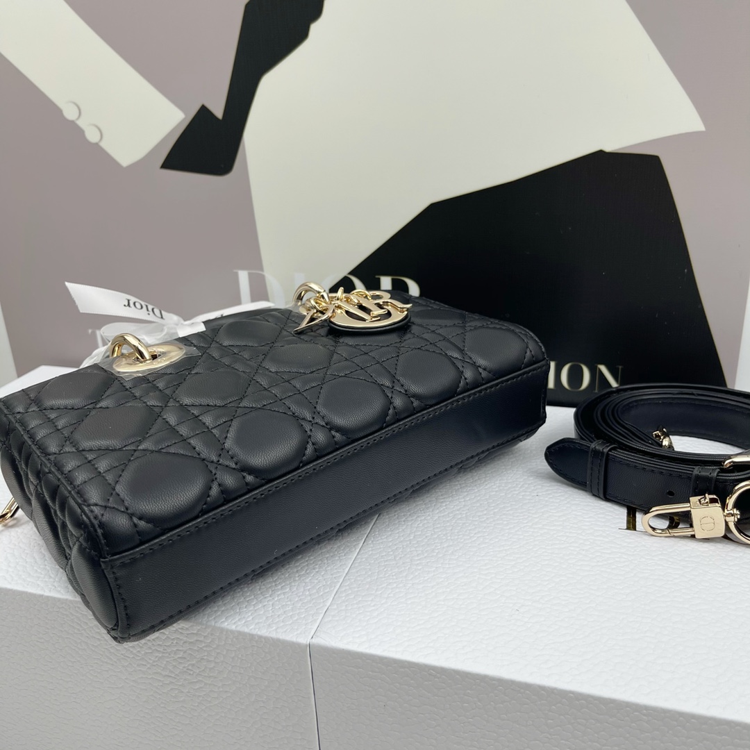 Dior Lady D-Joy Black 22cm shoulder everyday