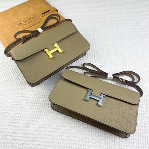 Hermes Crossbody & Shoulder Bags Lychee Pattern Cowhide