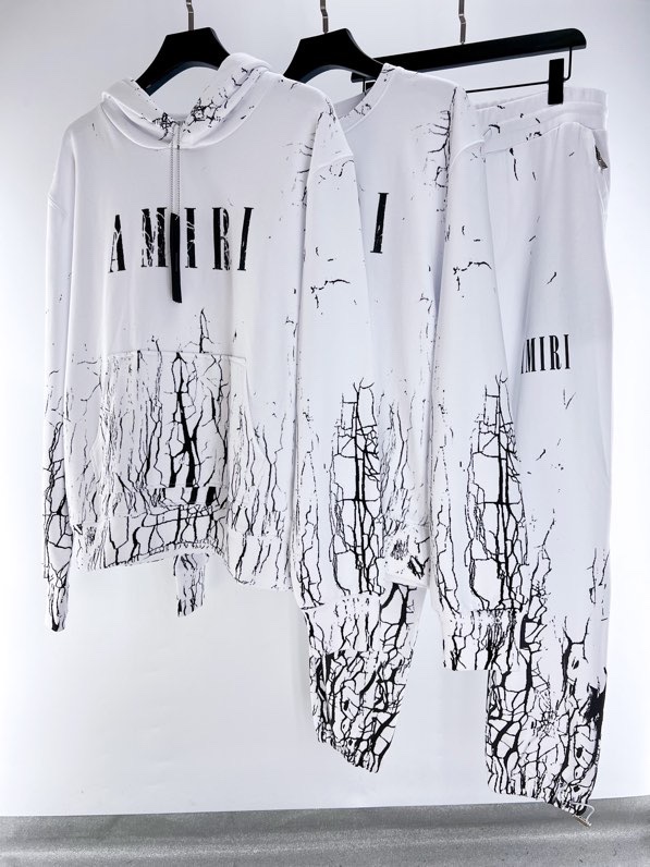 Amiri White Printed Cotton Blend Hoodie, Sweatshirt and Joggers Set 1 i1681185913 1682 0