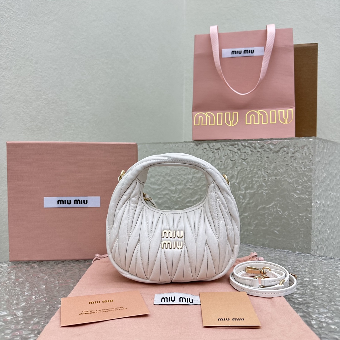 MiuMiu Borsette Borse Crossbody & Borse a Tracolla Bianco Vintage Mini