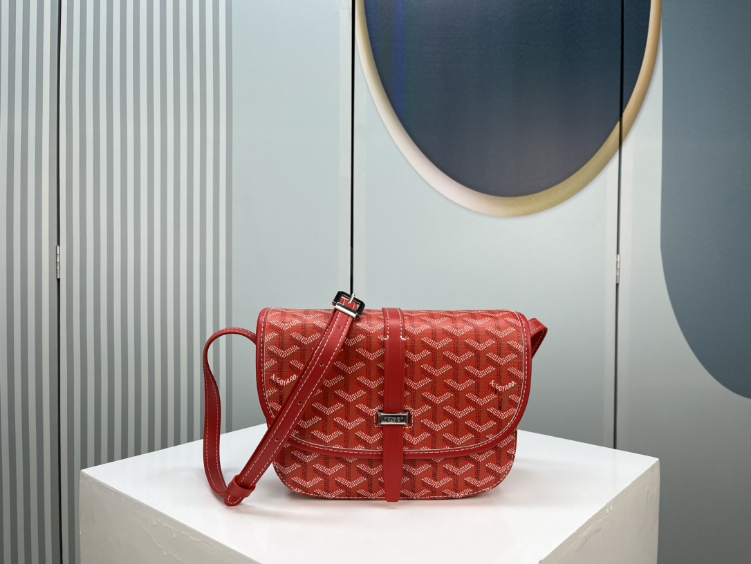 Goyard 邮差包 明星同款，新比例小方形包包 简洁大气实用的小方包 获得很多明星喜爱 手绘花纹特别有自己的特色 Si