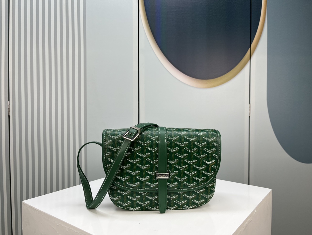 Goyard 邮差包 明星同款，新比例小方形包包 简洁大气实用的小方包 获得很多明星喜爱 手绘花纹特别有自己的特色 Si