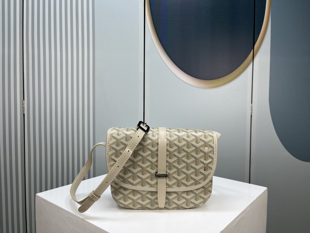 Goyard 邮差包 明星同款，新比例小方形包包 简洁大气实用的小方包 获得很多明星喜爱 手绘花纹特别有自己的特色 Si