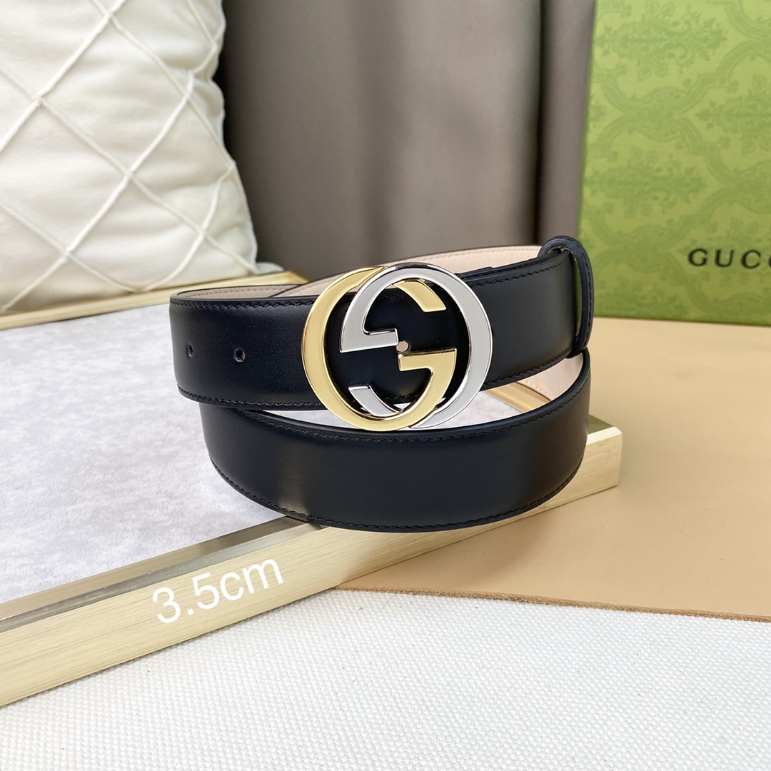 Gucci头层牛皮宽3.5CM官网同