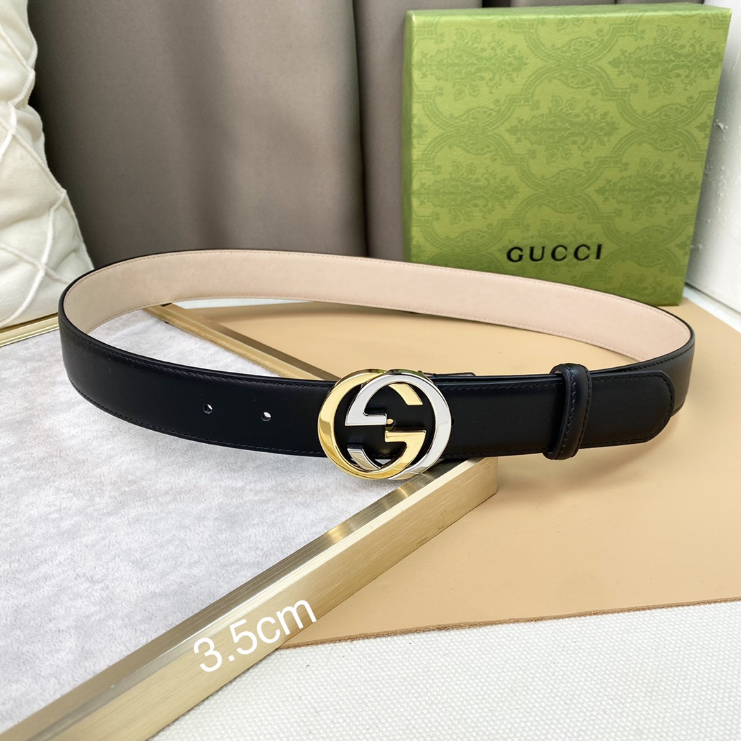 Gucci头层牛皮宽3.5CM官网同