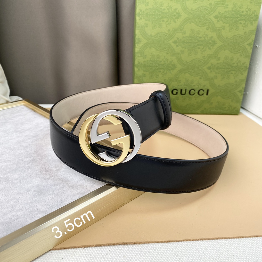 Gucci头层牛皮宽3.5CM官网同