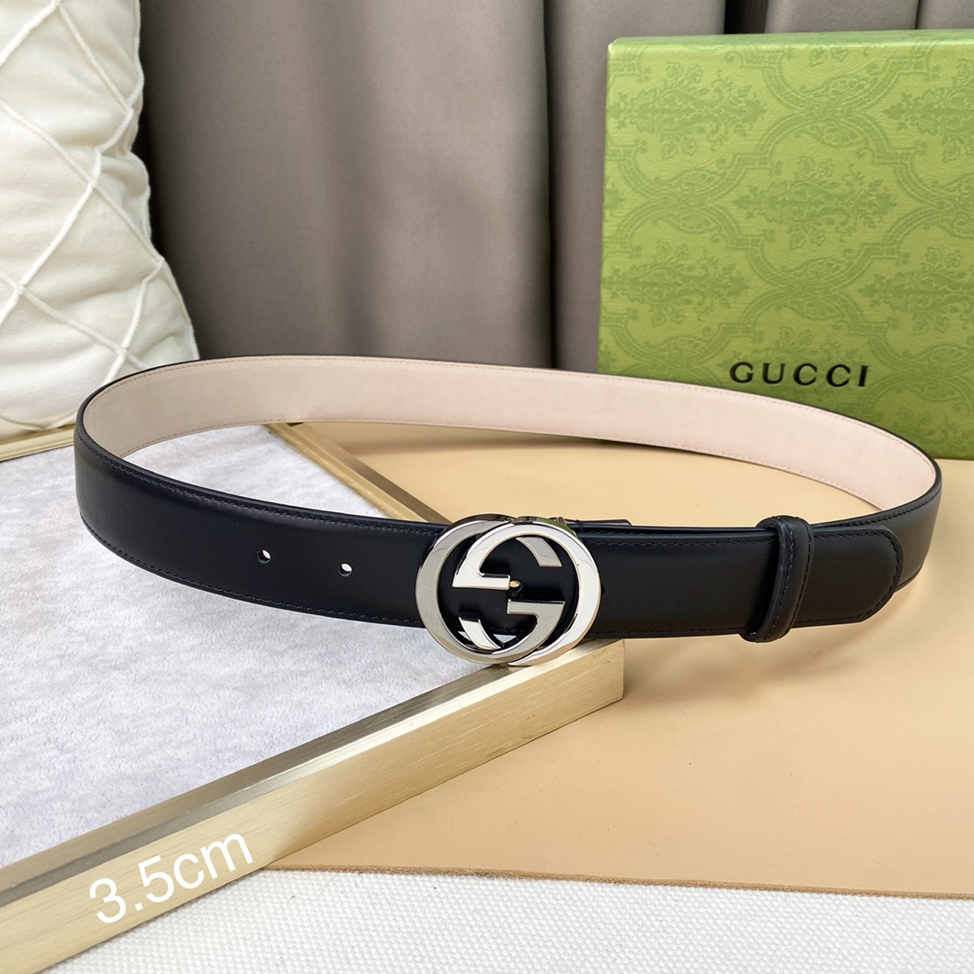 Gucci头层牛皮宽3.5CM官网同