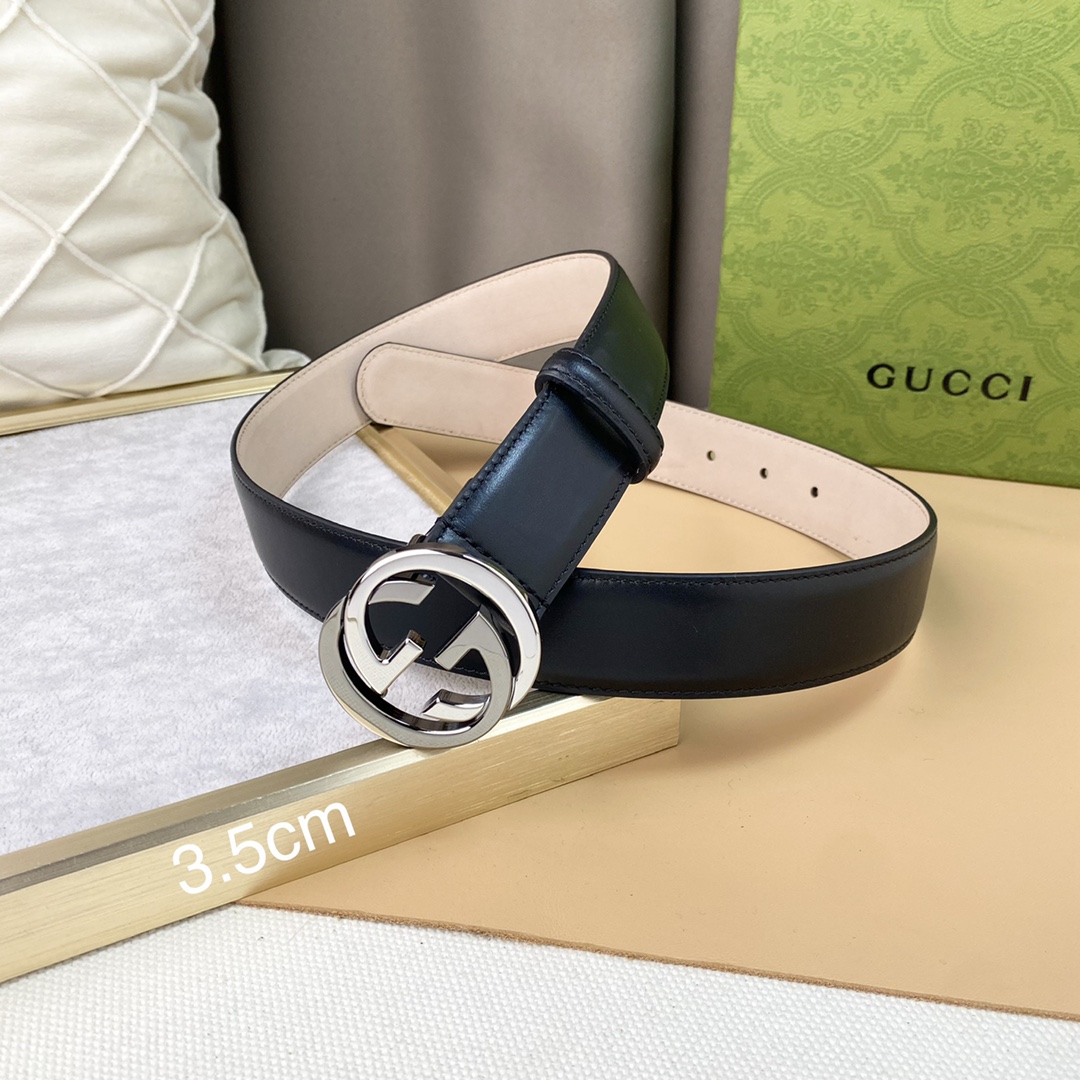 Gucci头层牛皮宽3.5CM官网同