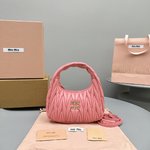 MiuMiu Crossbody & Shoulder Bags At Cheap Price
 Pink Sheepskin Spring/Summer Collection Fashion Underarm