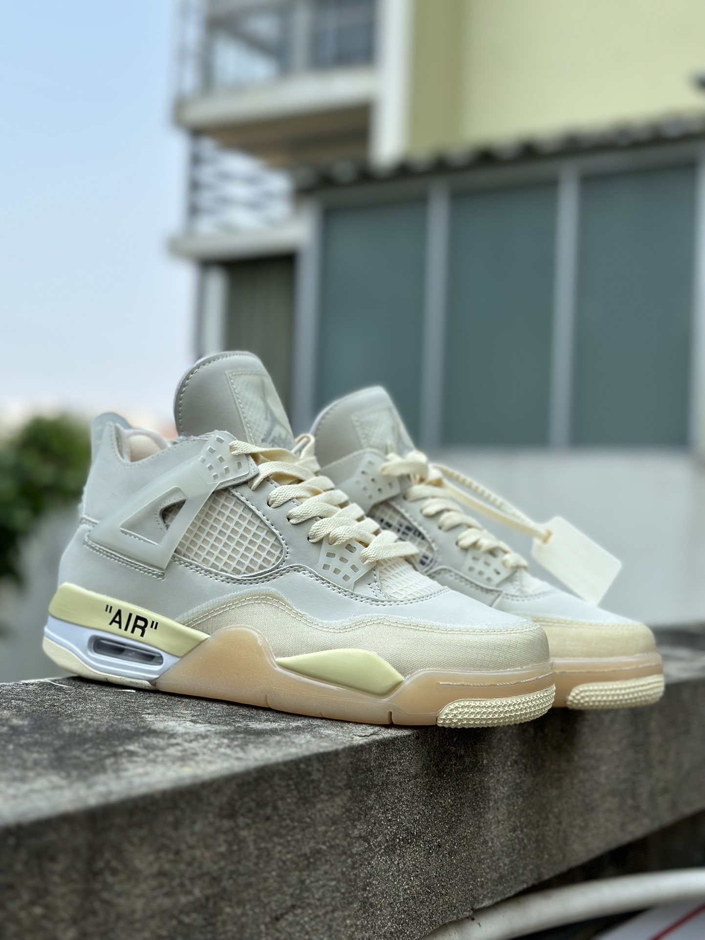 ¡¡Original puro‼️ Original puro, de fábrica‼️ Air Jordan AJ4 Retro Vela Blanca, Beige Claro, versión de expor…