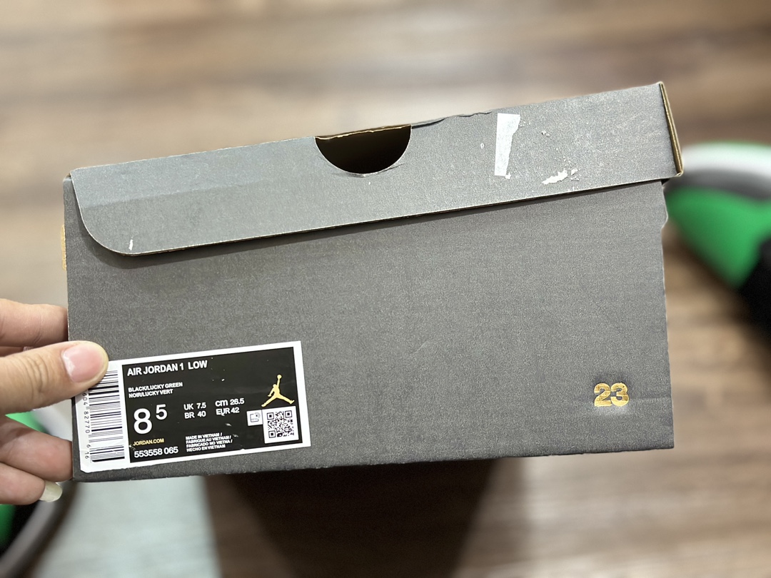 280 外贸版Air Jordan 1 Low 系列绿黑脚趾 553558-065