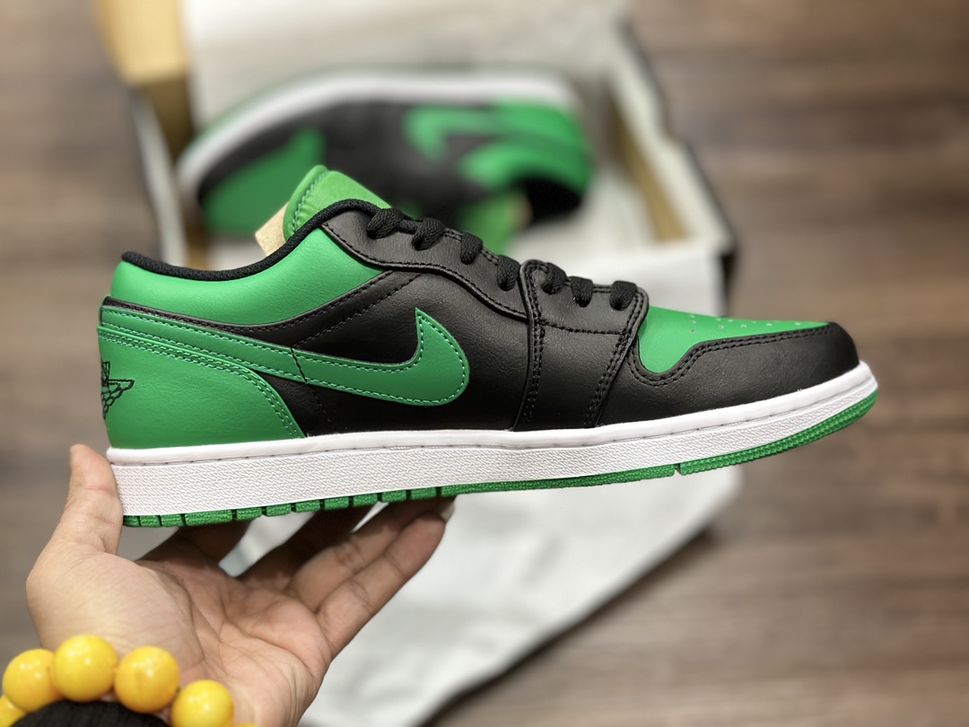 280 外贸版Air Jordan 1 Low 系列绿黑脚趾 553558-065