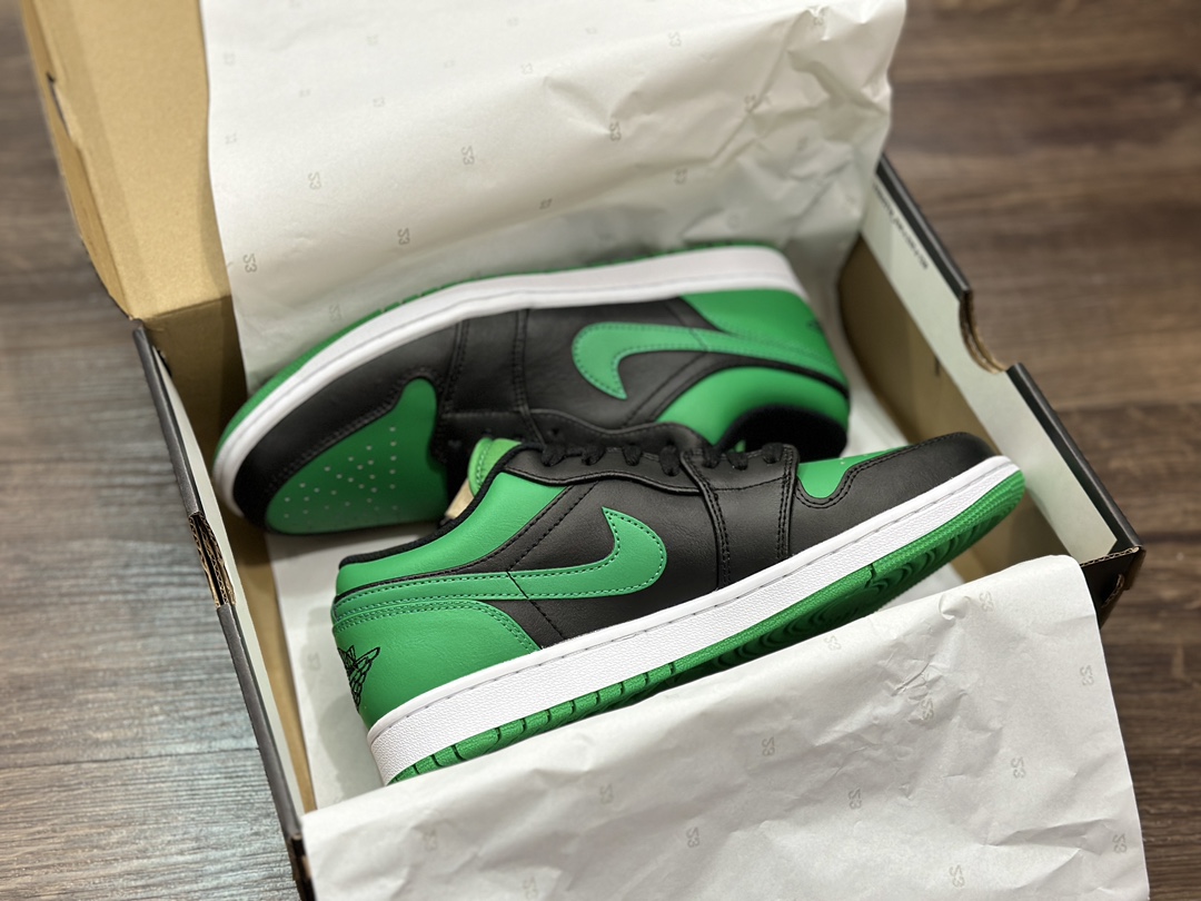 280 外贸版Air Jordan 1 Low 系列绿黑脚趾 553558-065