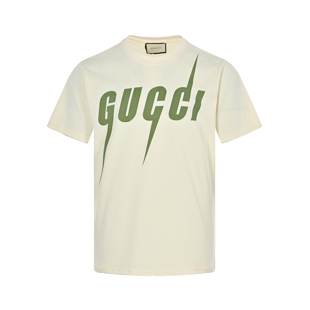 Gucci Tani
 Odzież T-Shirt Zielony Drukowanie Bawełna Dzianiny Wiosenna kolekcja Fashion Krótki rękaw