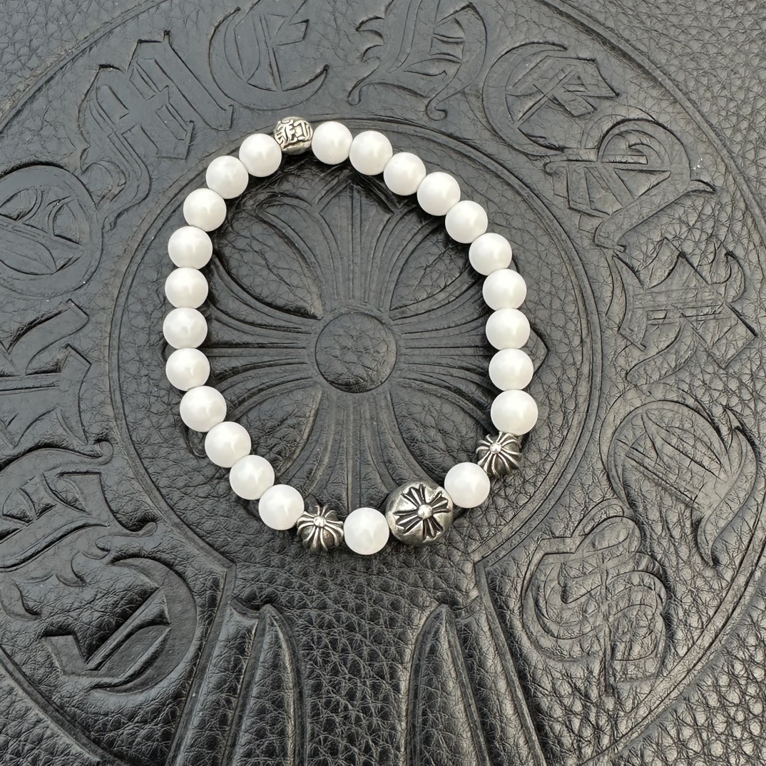 Silver bead bracelet
