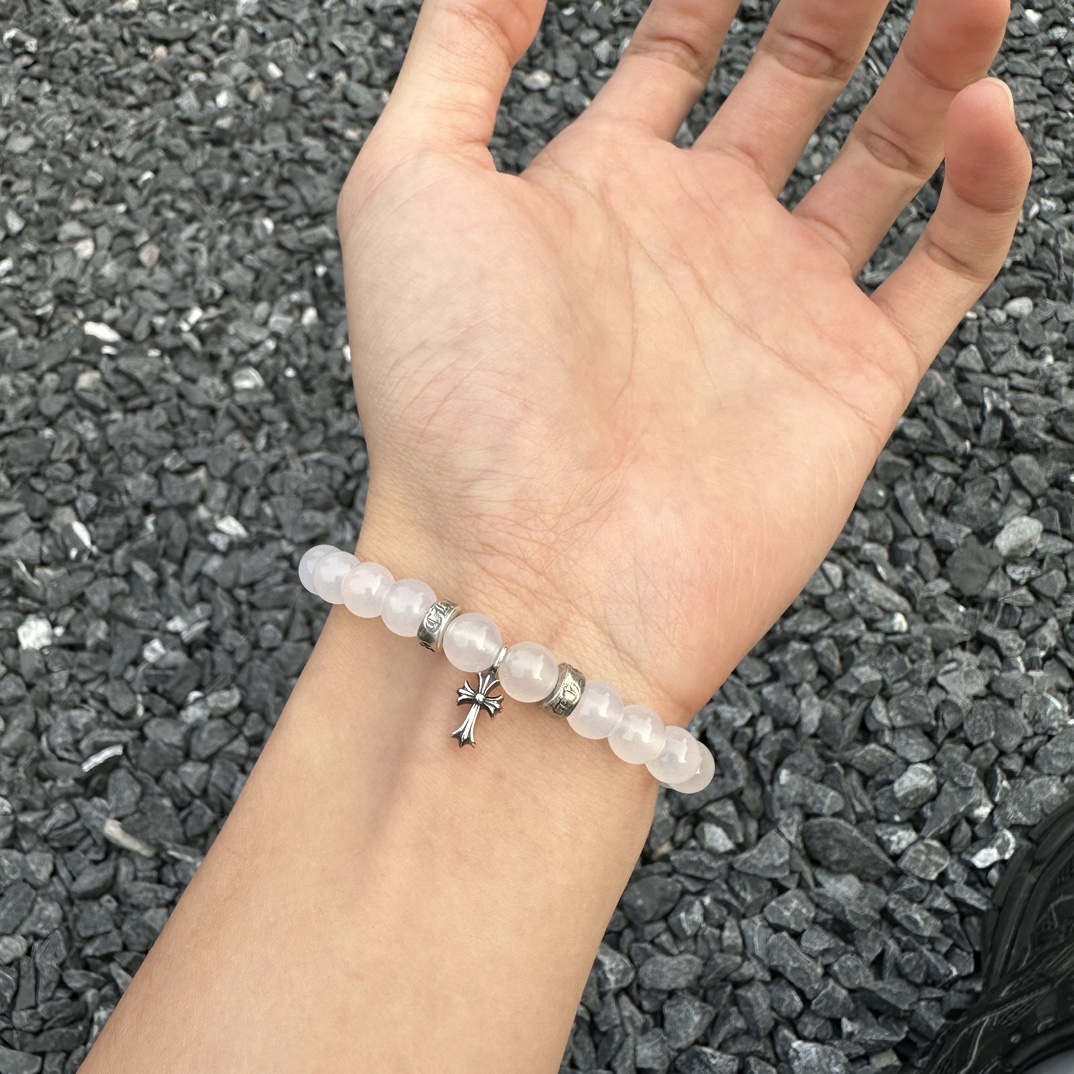 Silver bead bracelet