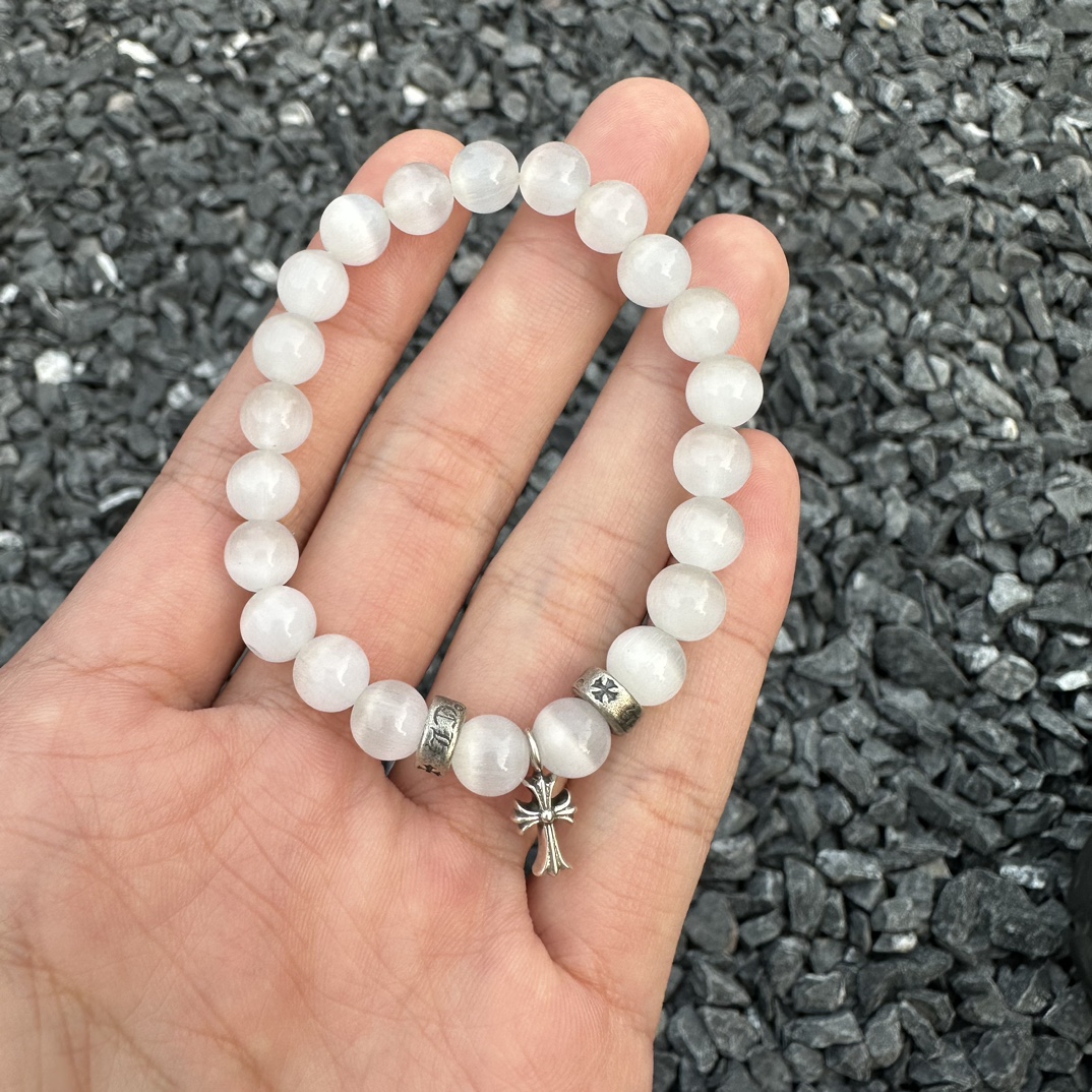 Silver bead bracelet