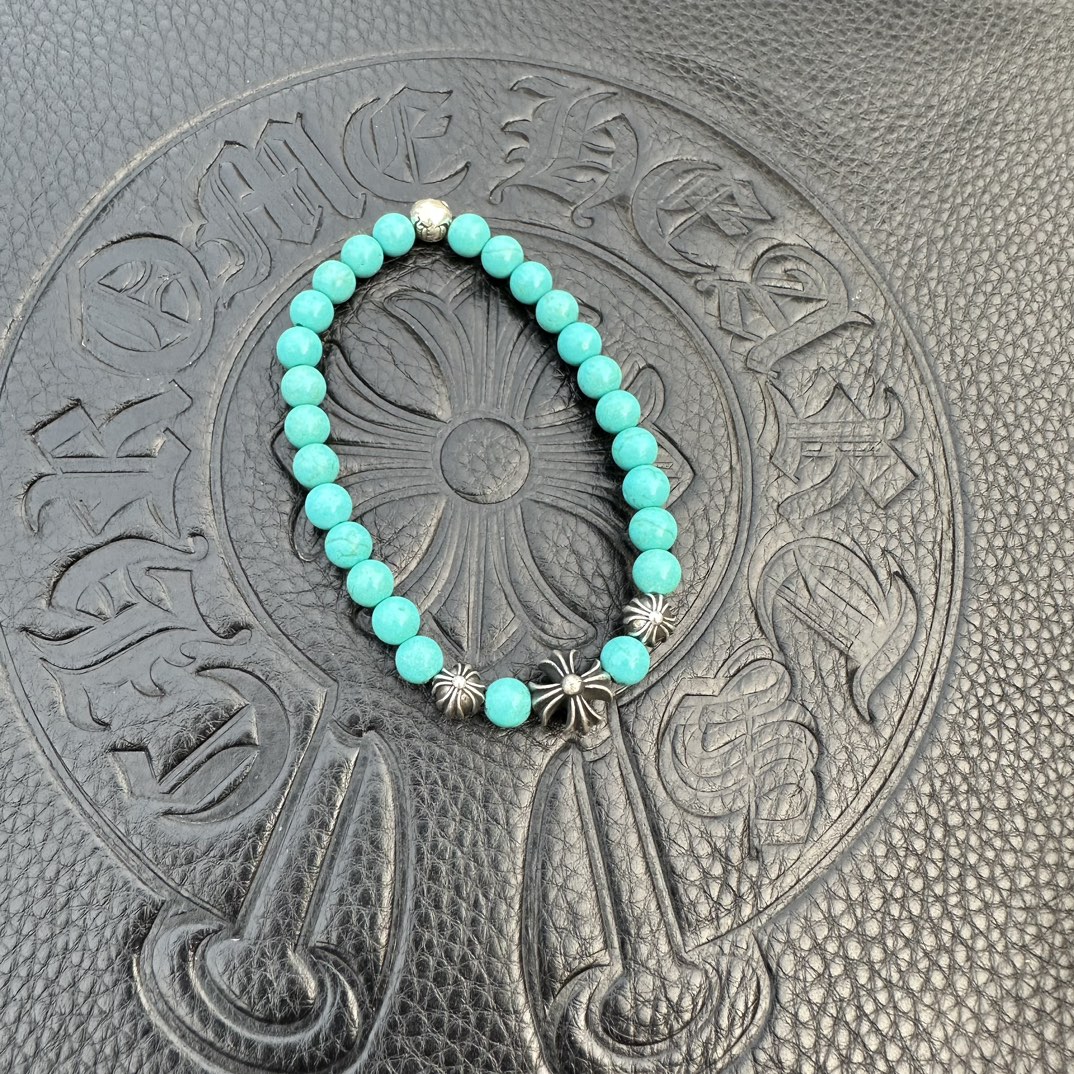 Silver bead bracelet