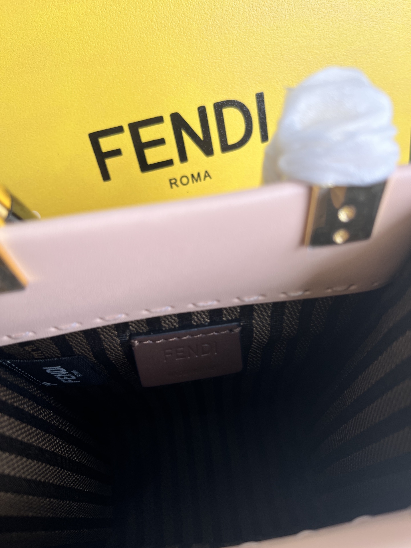 Fendi Sunshine Mini Tote Bag - Pink Leather Handbag with Tortoiseshell Handles 8 i1681223252 7878 6