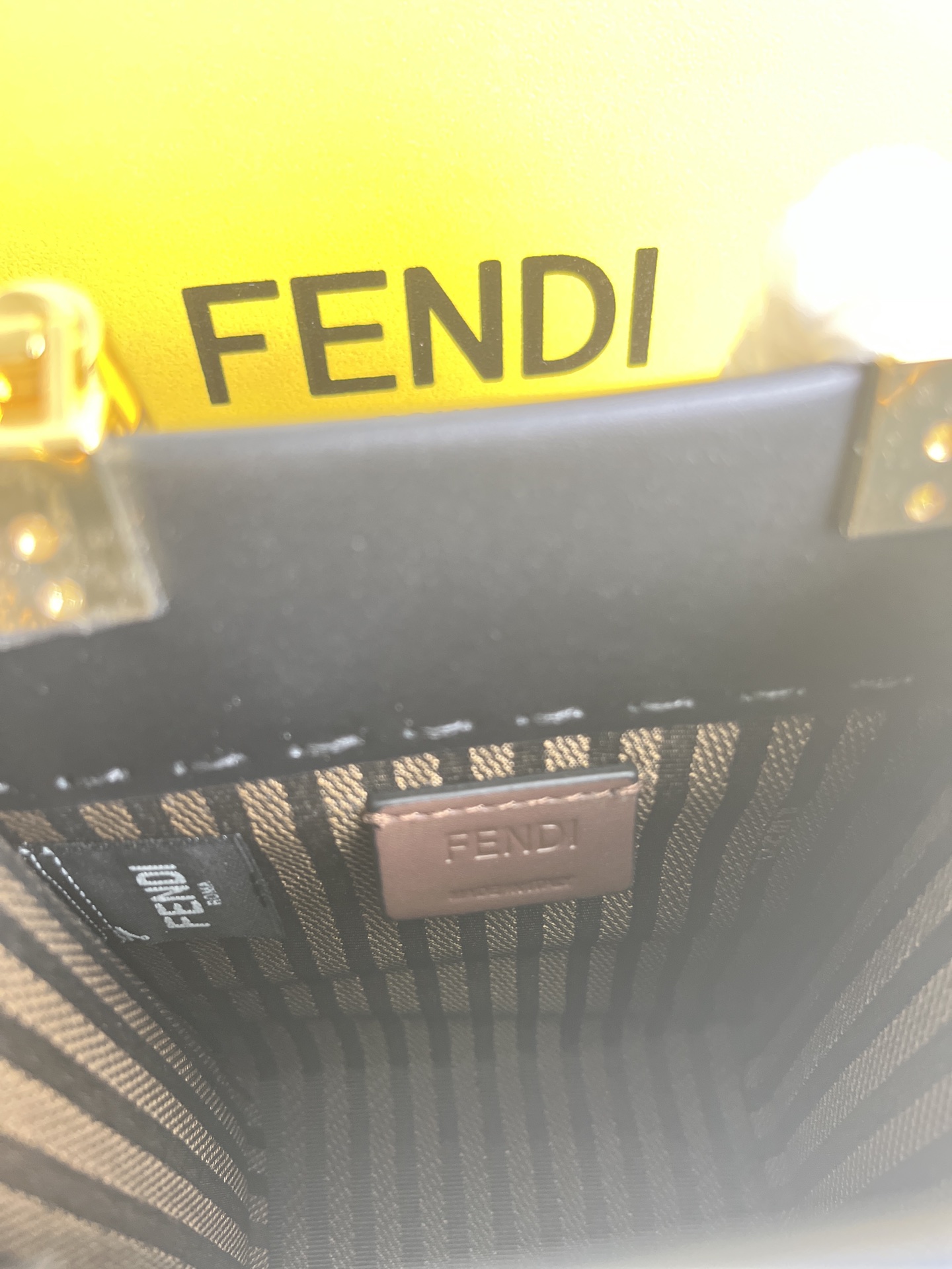 Fendi Sunshine Mini Tote Bag - Black Leather with Tortoiseshell Handles 8 i1681223410 7233 6
