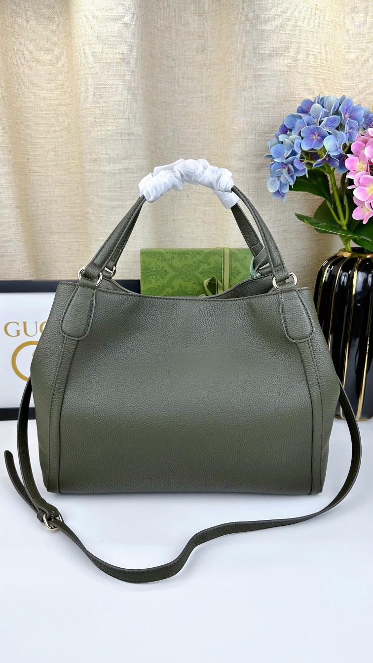 410 G家 经典款式 手提斜挎バッグ 墨绿色 35x29x16cm