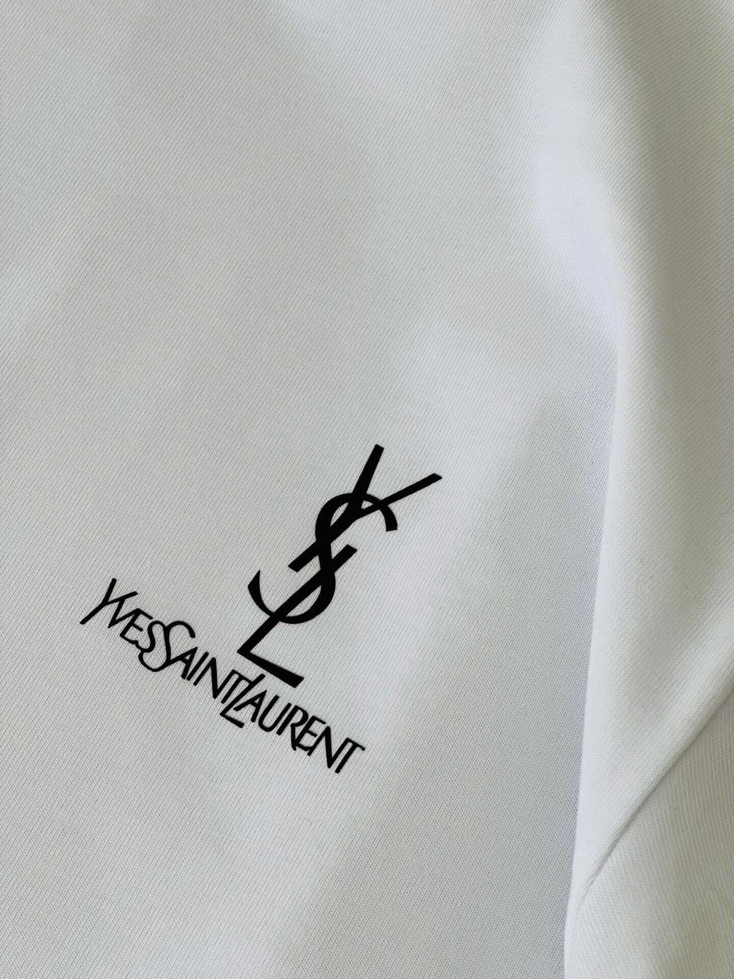 YSL/圣罗兰2023ss经典印花logo字母短袖T恤