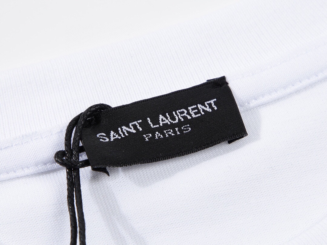 YSL/圣罗兰2023ss经典印花logo字母短袖T恤