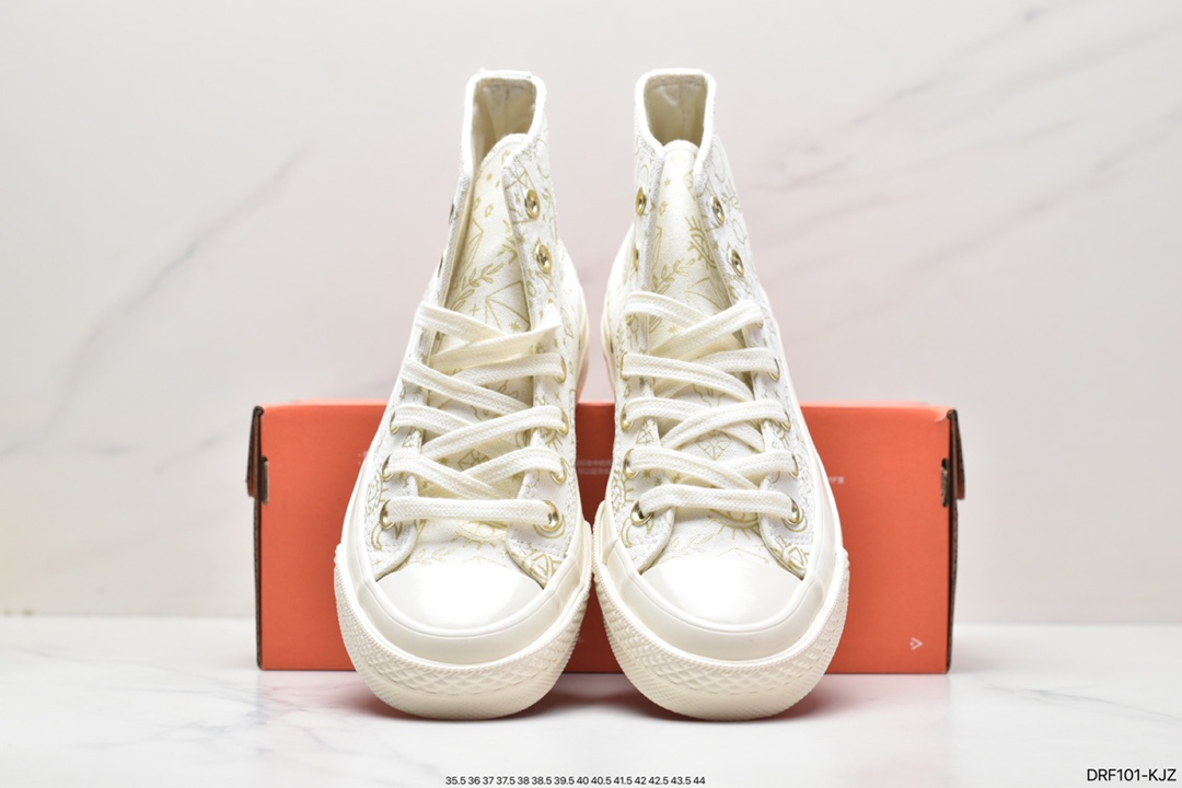 Converse Chuck 1970 Hi”Yellow Flame” retro Samsung high-level sports vulcanized sneakers AO2207C