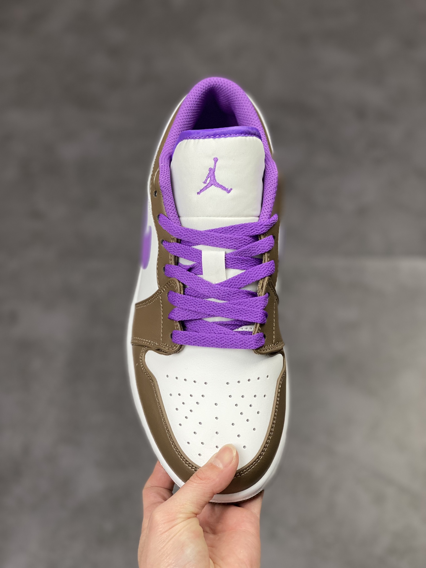200 Air Jordan 1 Low 棕白紫脚趾 AJ1乔1低帮休闲板鞋 553558-215
