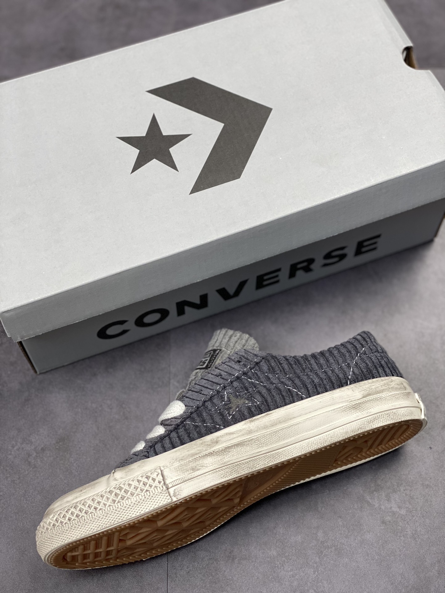 160 Converse One Star Pro OX 一星复古灯芯绒做旧低帮休闲板鞋A04973C